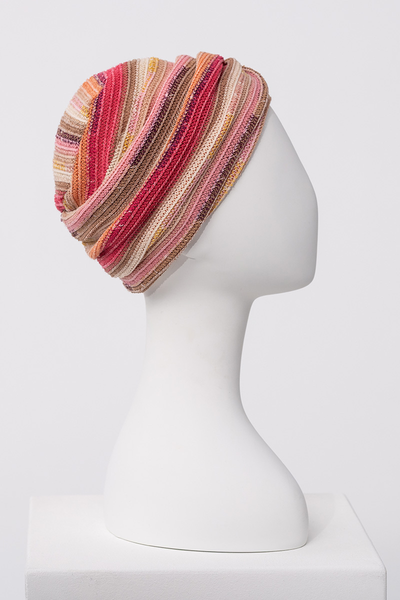 Zoya - Cuffia in poliestere/viscosa di bambù – fantasia a righe 1592-4153