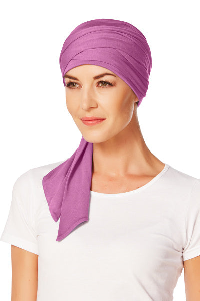 Mantra - a Turban with Ribbons in Viscose of Bamboo - 1011-xxxx