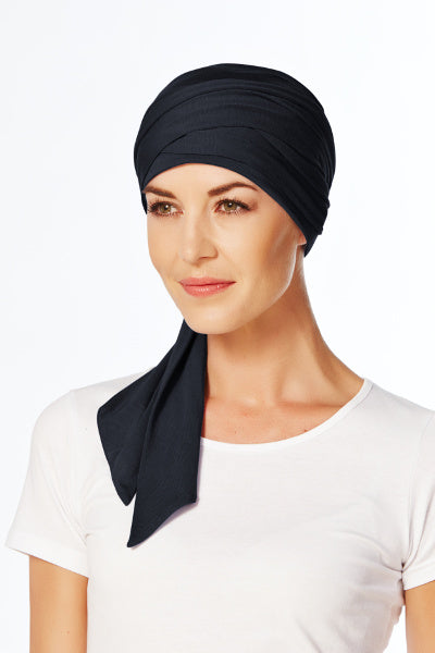 Mantra - a Turban with Ribbons in Viscose of Bamboo - 1011-xxxx