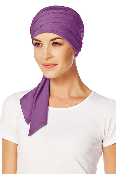 Mantra - a Turban with Ribbons in Viscose of Bamboo - 1011-xxxx