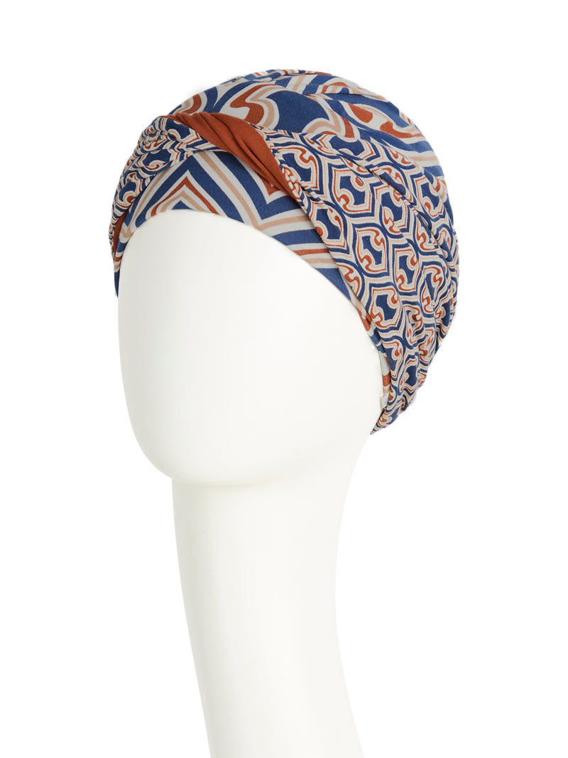 Turban Shakti - Turban in bamboo viscose - patterned 1418-0618