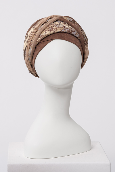 Perla - Cuffia con fascia rimovibile in poliestere/bambù – fantasia 3045-4144