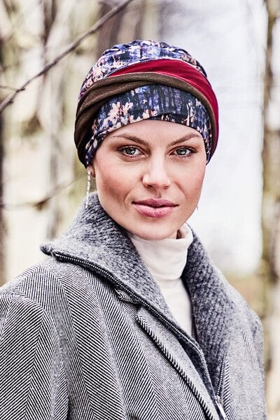 Turbante Shakti - Cuffia in viscosa di bambù - fantasia 1418-4049