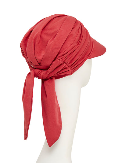 Briana - Cappello con nastri in cotone - rosso 1516-0725