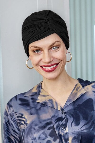 Turbante Joyo - Cuffia in Viscosa di Bambù - Nero 1572-0211