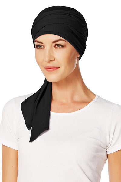 Mantra - a Turban with Ribbons in Viscose of Bamboo - 1011-xxxx