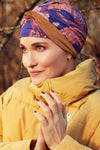 Turban Shakti - Turban in bamboo viscose - patterned 1418-0618