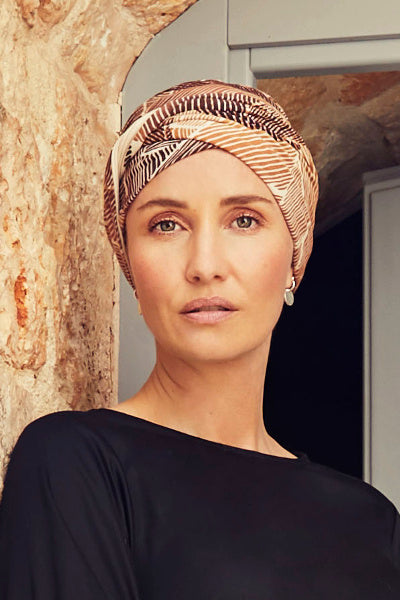 Turbante Shakti - Brazalete en viscosa de bambú con estampado de 1418-0618