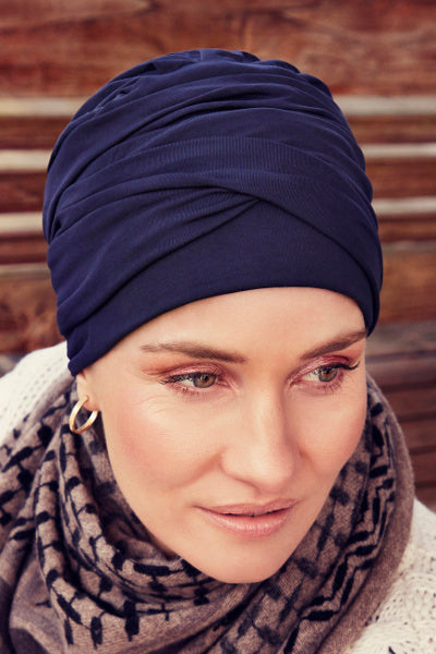 Turban Lotus - Turban in Viscose of Bamboo - patterned 1008-0618