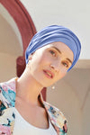 Turbante Nomi - Cuffia in cotone Supima - azzurro 1490-0767