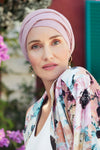 Turban Lotus - Turban in Viscose of Bamboo - patterned 1008-0618